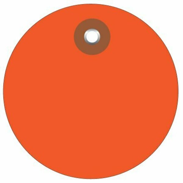 Bsc Preferred 2'' Orange Plastic Circle Tags, 100PK S-12329O